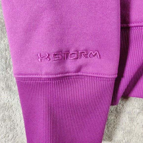 Under Armour Sweatshirt Womens Large Purple Hooded‎ U-Storm Hoodie - Picture 11 of 12